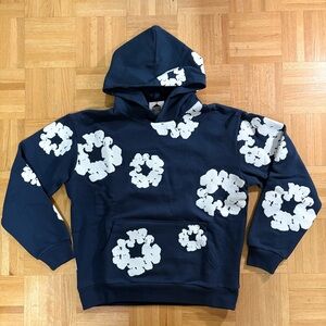 Men's Navy Denim Tears Hoodie Sweater